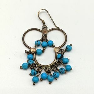 .925 and Turquoise Fringe Earrings